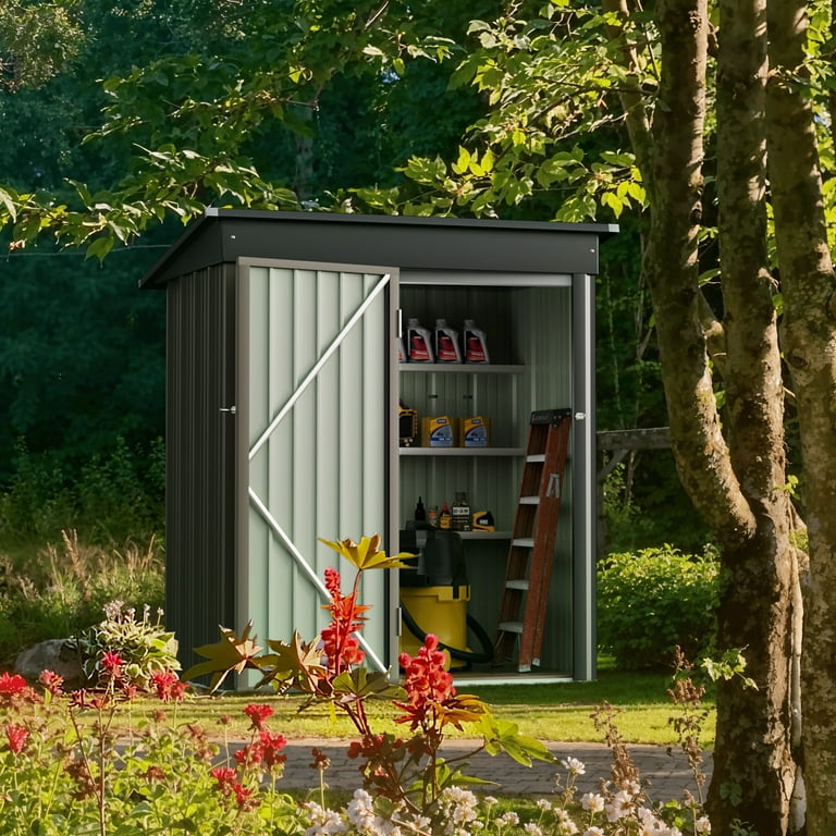 Free Shipping! Vineego Metal Outdoor Storage Shed 5FT x 3FT