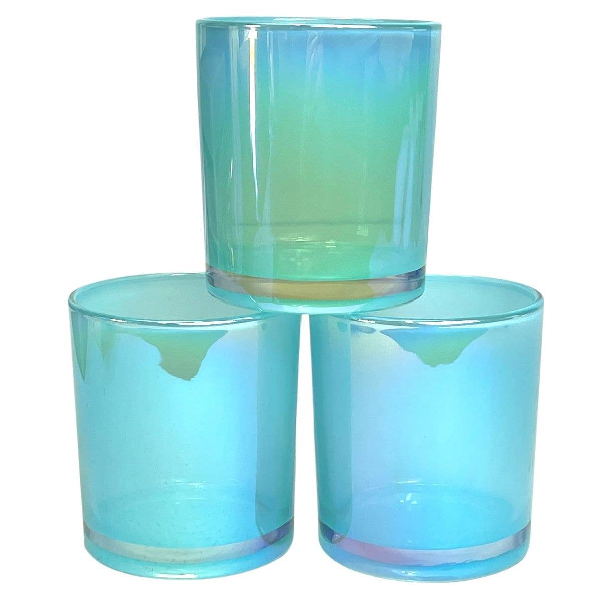 14 oz. Havana Iridescent Mermaid Empty Candle making Jar candle vessels for DIY candle-making projects (Box of 36) FREE SHIPPING