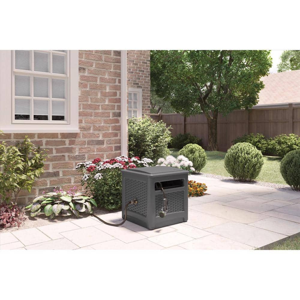 Smart Trak 225 ft. Gray Free Standing Hideaway Hose Reel