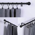 thumbnail image 2 of Juego de barras para cortinas Thestoa, color negro, de 1,6 a 2,1 m de diámetro, 1,6 cm, 2 of 6