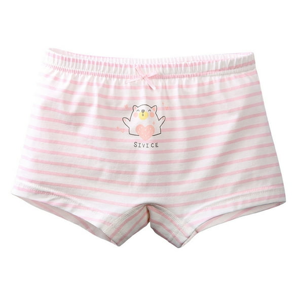 Loopsun Toddler Girls Cotton Underwear, Children's Girl Printing Comfortable Cotton Underwear Pink 8-9 Years