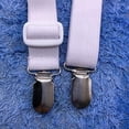 thumbnail image 3 of Bed Sheet Clips Straps White Sheet Suspenders Elastic Slipcover Fasteners Mattress Covers Grippers Bed Corner Holders - Keep Your Sheets in Place (White) Useful and Nice, 3 of 5