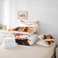 thumbnail image 6 of Homewish Labrador Pumpkins 7 Pieces Full Size Bedding Sets,Hello Fall Print Full Size Bed in a Bag,Orange,Autumn Leaf Decor,Polkadot Reversible, 6 of 8