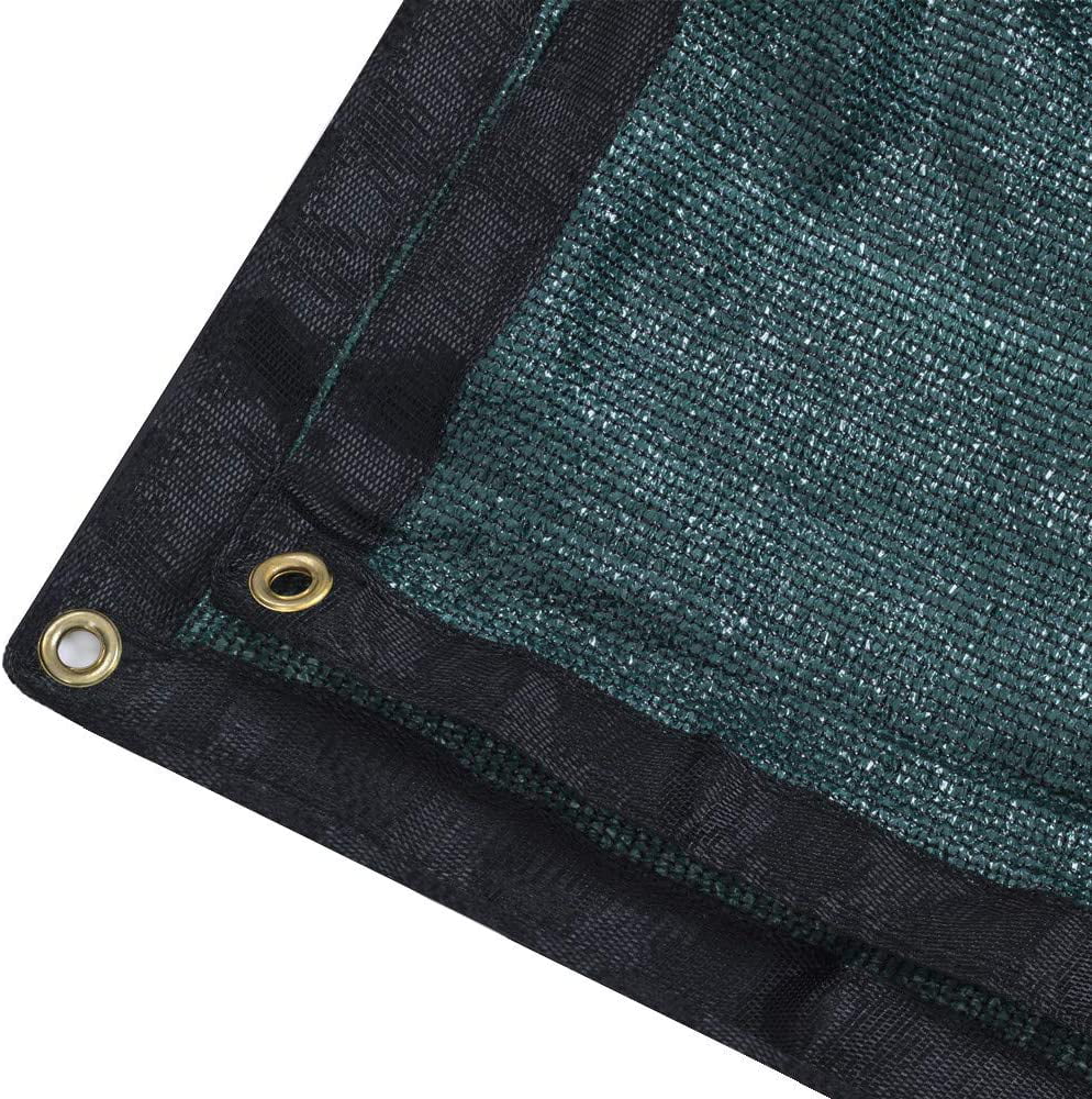 90% Black UV Shade Cloth Green Premium Mesh Shadecloth Sunblock Shade Dir - 6ft x 10ft No Grommets 