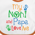 thumbnail image 4 of Inktastic Noni and Papa Love Me Boys or Girls Baby Bib, 4 of 4