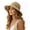 Khaki, variant on Straw Sun Hat for Women, Breathable Beach Hat with Colorful Accents, Foldable Wide Brim Hat for Summer Vacation