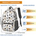thumbnail image 3 of Pug and Dog Paw Print 17" School Backpacks for Teens,Waterproof Oxford Fabric,S-Shape Padded Straps for School,Travel,Hiking,Camping, 3 of 6