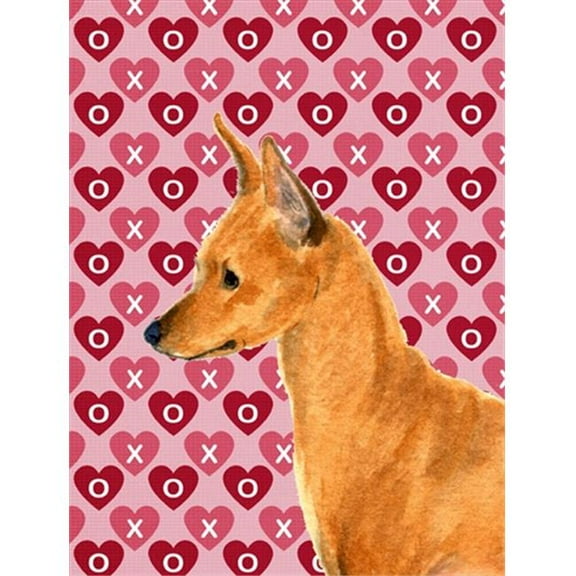11 x 15 In. Min Pin Hearts Love And Valentines Day Portrait Flag, Garden Size