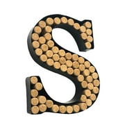 Decomil Wine Cork Holder (A-Z) (Letter S) | Decorative Wine Letters Cork Holder (S) | Wall Art Cork Holder Decor (S)