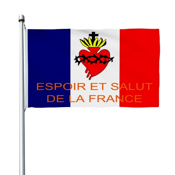 Aihccy Esf, Espoir et Salut de la France Flag with Brass Grommets Size - 3x5Ft
