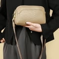thumbnail image 1 of Bolsos Cruzados De Mujer Bolso bandolera de piel de vaca de primera capa con patrón de cocodrilo para el trabajo (caqui), 1 of 8