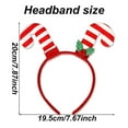 thumbnail image 2 of Hot&nbsp;Sale! Cane Headband Christmas Headbands For Adults Christmas Holiday Hair Accessories For Women，Christmas Headband Ears Headbands For Women Christmas Holiday Hair Accessories For Women, 2 of 6