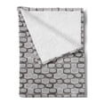 thumbnail image 2 of Abstract Soft Flannel Fleece Blanket, Stone Wall Doodle Drawing Style Cartoon Image Rustic Life Architecture Theme, Cozy Plush for Indoor and Outdoor Use, 70" x 90", Grey Pale Grey, by Ambesonne, 2 of 5
