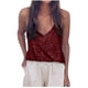thumbnail image 1 of Mujeres Sexy sin mangas Club cuello en V brillo lentejuelas empalme noche chaleco blusa Tops Pompotops lopia997251, 1 of 9