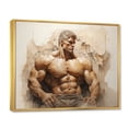 thumbnail image 2 of Designart art Mural Moderne Encadré Or Beige, art Mural Encadré Aérobic & Musculation, Force Magique de Musculation I, Décor Mural Encadré Aérobic & Musculation, 40x30 Pouces Cadre Doré, 2 of 5