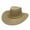 Beige, variant on Walbest American West Cowboy Hat, Sun Hat Felt Suede Travel Cap Outdoor Sun Visor Wide Brim Fedora Hat with Strap, Men's Horse Riding Hat