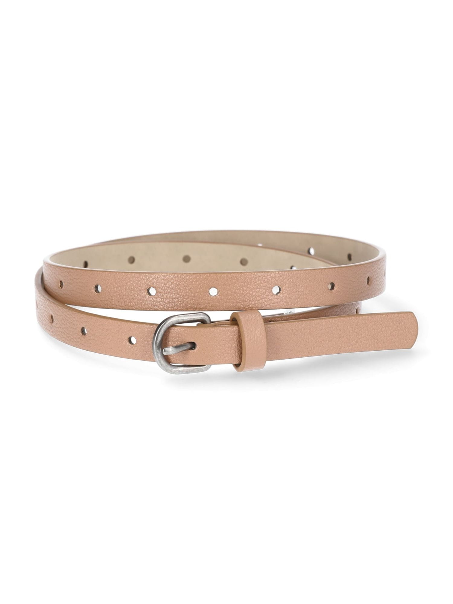 No Boundaries Women's 3 for 1 Belts, Ivory/Caramel/Black, XL