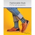 thumbnail image 5 of MeMoi Men's Houndstooth Bamboo Dress Crew Socks - Mens - Male, 10-13, Med Gray Heather, 5 of 7