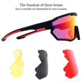 thumbnail image 4 of Gafas deportivas polarizadas GIEADUN para ciclismo y béisbol con 3 lentes, 4 of 7