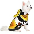 thumbnail image 2 of Fotbe Sunflower Cow Print Small Dog Sweater Hoodies Pet Grey Hooded Soft Fleece Sweatshirts with Pocket Fall Winter Puppy Cat Sweaters Warm Clothes-X-Large, 2 of 7