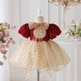 thumbnail image 5 of BdTemWBs Toddler Girl Princess Skirt Tutu Gown with Sequin Trim Elegant Holiday Formal Attire For And Festive Celebrations (Red-#04,2-3 Years), 5 of 10