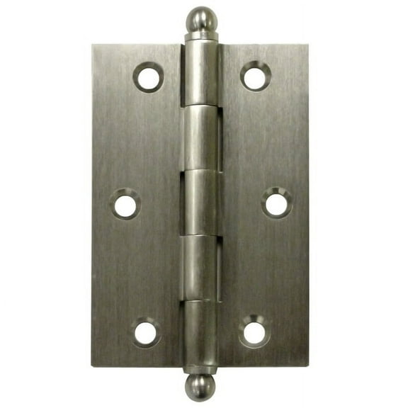 Deltana CH2520U15 2-1/2" x 2" Hinge; with Ball Tips; Satin Nickel Finish