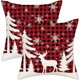 thumbnail image 1 of HAYAN Christmas Pillow Covers 18x18 Red Black Buffalo Plaid Decor Throw Pillows Case for Couch Xmas Winter Snowflake Deer Tree Decorative Cushion Cases for Sofa Bed Decorations Set of 2, 1 of 1