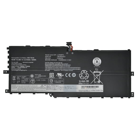 New L17M4P71 15.36V 54Wh L17C4P71 L17M4P73 Laptop Battery for Lenovo ThinkPad X1 Yoga 3rd Gen 2018 Series 20LD 20LE 20LF 20LG TP00076D 01AV474 SB10K97623 01AV475 SB10K97624 01AV499 SB10K97638