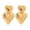 Gold, variant on Double Heart Drop Earrings Stainless Steel Love Heart Statement Dangle Earrings for Women