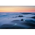 thumbnail image 2 of Li, Ryan 18x13 Black Ornate Wood Framed with Double Matting Museum Art Print Titled - Fog On Mt Tamalpais, 2 of 4