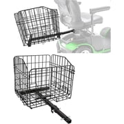 Kojem Folding Rear Basket for Mobility Scooters Waterproof with 1" Receiver Storage Cargo Basket