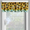 thumbnail image 5 of Ambesonne Sunflower Window Valance, Cartoon Helianthus Huddle, 54" X 12", Mustard Fern Green Blue, 5 of 5