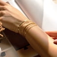 thumbnail image 2 of Pulseras DEARMAY chapadas en oro auténtico de 14 quilates para mujer, 6 unidades, 2 of 9