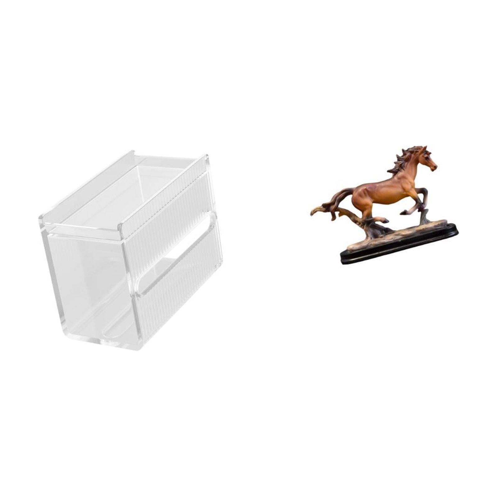 Fiocias Tissue Case Wall Mounted Toilet Paper Storage Box Acrylic Toilet Tissue Towel Holder Horse Figurine Miniature Sculpture Suitable for Kitchen Shower Ro