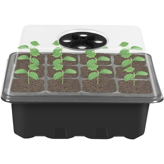 1 Pcs Seed Starter Kit,Reusable Plastic Germination Trays,Mini Seedling Propagator,Reusable Garden Supplies,Plant Germination Kit for Planting,Vegetables,Plants,Flowers