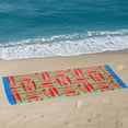 thumbnail image 5 of Mainstays Cotton-Blend Beach Towel, 72 x 36 in, Red Sardine, 5 of 5