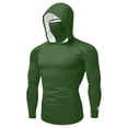 thumbnail image 5 of Maqroz Rash Guard Men UPF 50+ Plus Size Long Sleeve Sun Protection Hoodie with Face Mask Cooling Fishing Shirt Workout Top with Thumb Holes Hiking Athletics, 5 of 8