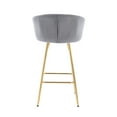 thumbnail image 4 of 26 Inch Velvet Dining Chairs, Modern Dining Chair with Golden Metal Legs, Simple Bar Stool Upholstered Dining Chairs, Accent Desk Chair Dining Room, Kitchen, Vanity, Living Room(Gray,Set of 2), 4 of 10