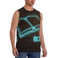 thumbnail image 2 of Balery Neon Sign For Books Men's Sleeveless Muscle Shirts Workout Tank Top, Moisture Wicking, Odor Protection-3X-Large, 2 of 8