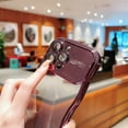 thumbnail image 3 of Cutyskin for iPhone 15 Pro Max Case for Girl Women, Cute Curly Wave Frame with Luxury Plating, Soft TPU Electroplated Edge Shockproof Full Camera Lens Film Potection Transparent Phone Case, Darkpurple, 3 of 11