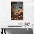 thumbnail image 2 of ARTCANVAS Ducks by Fountain Canvas Art Print by Melchior d-Hondecoeter - Size: 26" x 18" (0.75" Deep), 2 of 9