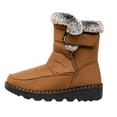thumbnail image 2 of POROPL Winter Boots for Women,Waterproof Warm Fur Lined Boots with Faux Fur Trim Outdoor Shoes, 2 of 5