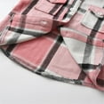 thumbnail image 7 of NAISIBABY Big Boys Jackets, Lapel Classic Plaid Long Sleeve Casual Shirts Coats Pink 9-10T, 7 of 7