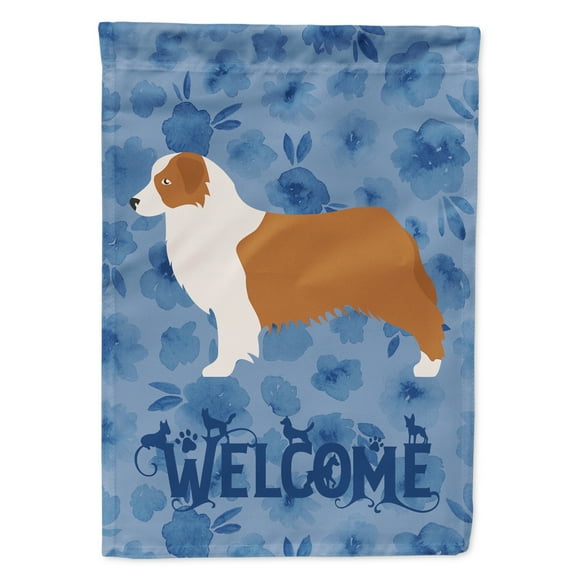Australian Shepherd Dog Welcome Garden Flag