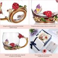 thumbnail image 4 of Red Rose Enamel Craft Water Cup Drink Mug with Handle Design Tea Coffee Cup with Spoon Cleaning Cloth Set 320ML, 4 of 8