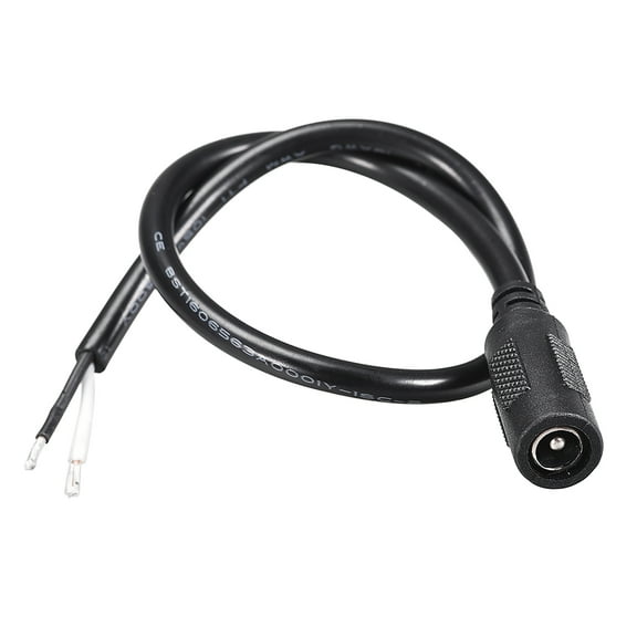 Uxcell DC Power, Barrel Female Plug Connector Pigtail 11.81" Length 10A 18AWG 5pcs