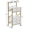 thumbnail image 3 of BarberPub Utility Cart with Drawers,  Tool Holders and Shelves, Salon Trolley with Locking Wheels, 3 of 9