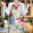 thumbnail image 6 of Pioneer Flower Floral Print Pattern Apron-Garden Aprons for Women with Pockets-Cotton Linen Waterproof Kitchen Cooking Gardening Aprons Adjustable for Kitchen,Cooking,BBQ and Salon 33x27 Inch, 6 of 7