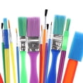 thumbnail image 3 of veasfak 15Pcs Assorted Painting Brushes Including Sponge Brushes, Flat Painting Brushes,, 3 of 7