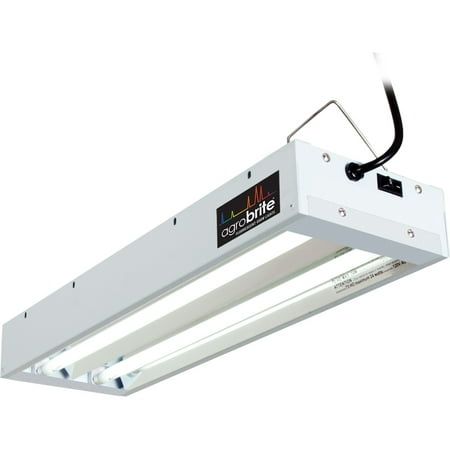 - Hydrofarm Agrobrite 48W 2-Tube Fluorescent Fixture + Lamps, 3-Way Hang | FLT22